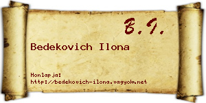 Bedekovich Ilona névjegykártya